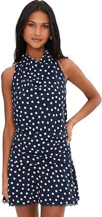 Show me your Mumu Brynn Mini Dress Womens Dress Navy Polka Dot : MD, Polyester
