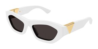Bottega Veneta BV1221S 004 Womens Sunglasses White Size 54