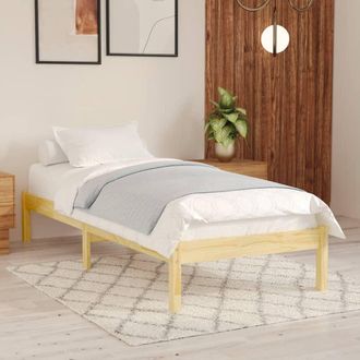 vidaXL Estructura De Cama Sin Colch&oacute;n Madera Maciza 90x200 Cm Vidaxl