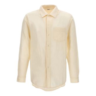 S&eacute;fr Leo Shirt - Heren - Casual Overhemden - Beige - XL - Katoen - Overhemden