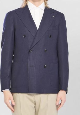 Tagliatore virgin wool double-breasted blazer
