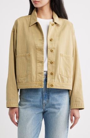 The Great. The Rancher Cotton Jacket in Driftwood at Nordstrom, Size 0