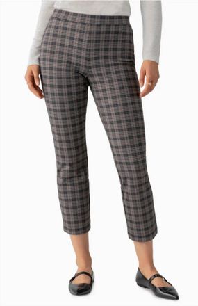 Sanctuary Carnaby Kick Crop Shadow Pants In Navy Plaid