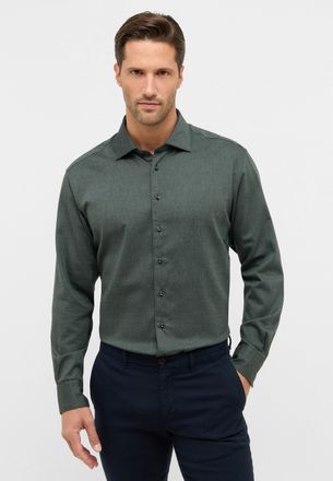 Eterna Langarmhemd ETERNA MODERN FIT, Herren, Gr. XL, US-Gr&ouml;ssen, teal, Flanell, 52% Baumwolle, 10% Schurwolle, 38% Lyocell, tailliert, Manschette, Hemden La