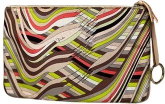 Emilio Pucci Pre-owned Leren Clutch - Dames - Vintage Clutch - Veelkleurig - ONE Size - Leer - Vintage