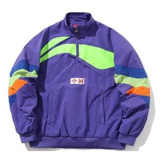 Li-Ning Big Logo Loose Jacket Paris Fashion Week Purple Green AJDP015-3