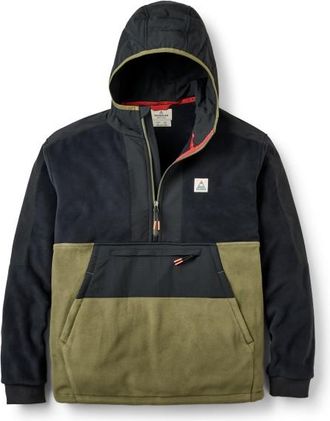 Passenger Woodland 2.0 Hooded 1/2 Zip Recycled Polar Fleece Fleecejacke f&uuml;r Herren | schwarz