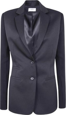 Coperni Blazer met Lange Mouwen - Dames - Blazers - Zwart - S - Leer - Jassen