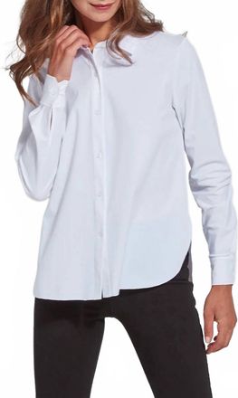 Lyss&eacute; Connie Slim Button Down Blouse In White