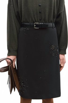 CORDERA Embellished Tailoring Skirt In Black