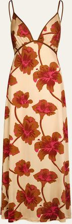 Johanna Ortiz Sendero De Astromelias Empire-Waist Ankle Dress