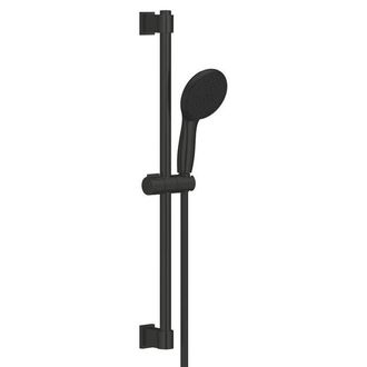 GROHE Vitalio Start 110 Glijstangset - 60cm - ronde handdouche - 2 straalsoorten - gladde doucheslang - matte black (mat zwart)