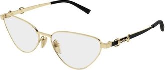 Gucci Cat-eye Frame - Dames - Brillen - Geel - 56 MM - Accessoires