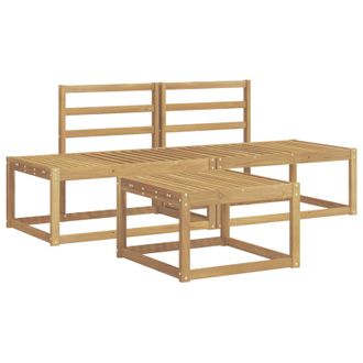 vidaXL Conjunto De Sof&aacute;s De Exterior 3 Pcs Blanco Vidaxl
