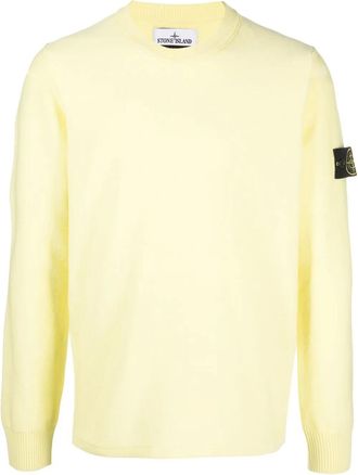 Stone Island embroidered compass-point T-shirt - Yellow