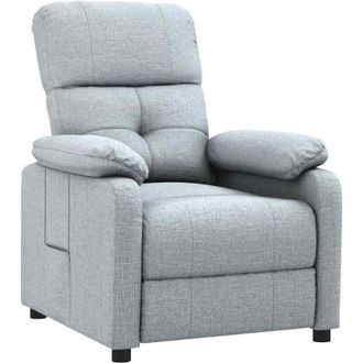 vidaXL Poltrona Reclinabile in Tessuto Grigio Chiaro - Vidaxl