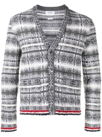 Thom Browne Vest met tartan ruit - Grijs