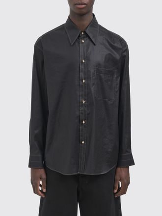 Christophe Lemaire Camicia in misto cotone con colletto a punta e tasca a toppa