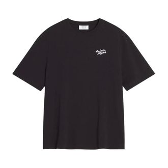 Maison Kitsun&eacute; T-Shirts, female, Black, Size: XS Handwriting Comfort T-Shirt