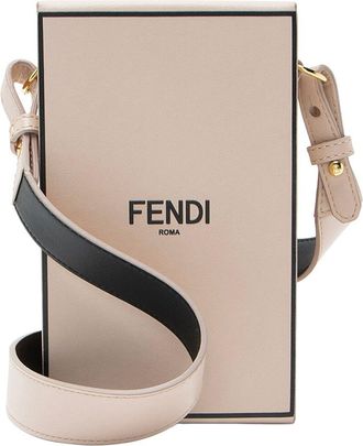 Fendi Pink Leather Vertical Box Shoulder Bag (Authentic Pre-Loved)