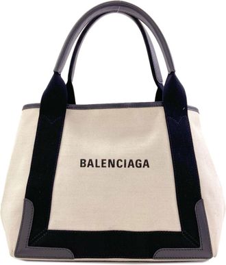 Balenciaga White Canvas Tote Bag (Pre-Owned)