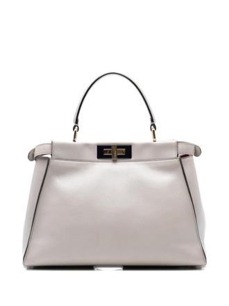 Fendi 2010-2025 Medium Leather Peekaboo Iconic satchel - Marrone