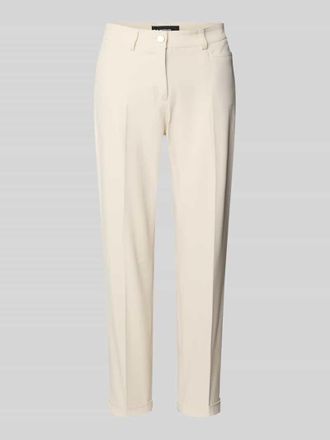 Cambio Cambio Slim Fit Stoffhose mit B&uuml;gelfalten Modell KATHREEN in Beige, Gr&ouml;&szlig;e 32