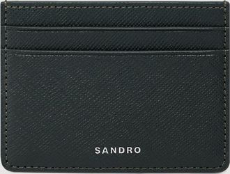 Sandro Reconstituted leather card holder