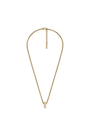 Diesel Stainless Steel Pendant Necklace - Necklaces - Unisex - Gold