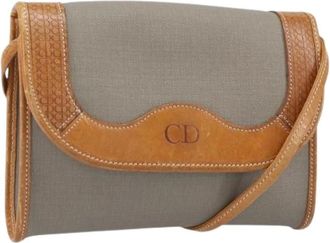 Dior Pre-owned Cross Body Bags, female, Gray, Size: ONE SIZE Pre-owned Vintage Shoulder Bag
