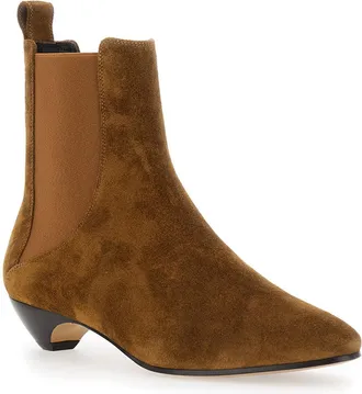 Le Monde Beryl Womens Ankle Boots Beige Suede Brown