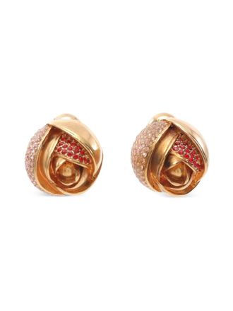 Dior 2010 GP Rhinestone earrings - women - Gold Plated/Rhinestone - One Size