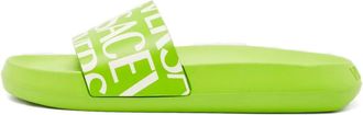 Versace Sandali slides in pelle - Verde