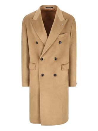 Tagliatore Wollen jas met dubbele rij knopen - Beige