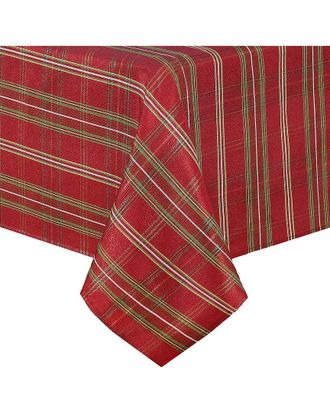 Elrene Shimmering Plaid Tablecloth