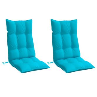 vidaXL Vidaxl - Cojines Para Silla Con Respaldo Alto 2 Uds Tela Oxford Turquesa
