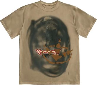 Travis Scott T-shirt con effetto spray - Toni neutri