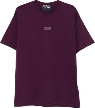 Versace Jeans Couture Cotton T-Shirt In Burgundy