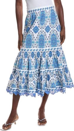 Sail to Sable Embroidered Midi Skirt
