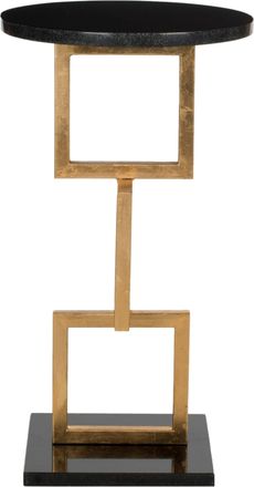 Safavieh Mesa auxiliar de hierro/marmol negro/dorado