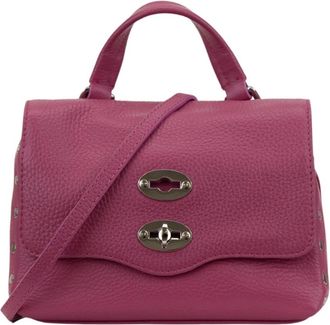 Zanellato Leren Dames Schoudertas Girello - Dames - Handtassen - Roze - ONE Size - Leer - Tassen