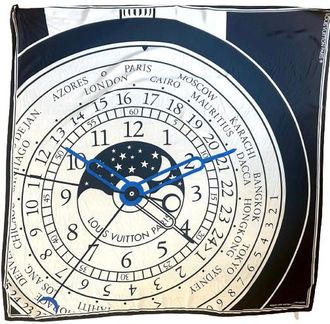 Louis Vuitton Limited Edition Le Temps Du Voyage Silk Scarf