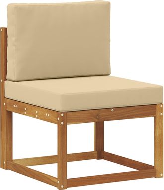 vidaXL Sof&aacute; Intermedio De Exterior Madera De Acacia S&oacute;lida Vidaxl