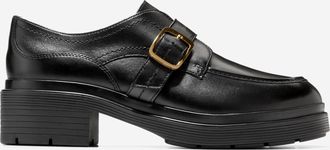 Cole Haan Womens Carlitta Monk Strap Lug Oxford Shoes - Black Size 5.5
