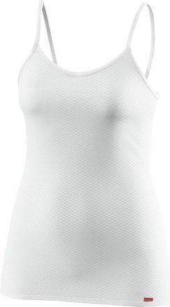 LOEFFLER Spaghetti Top Grid Transtex Light Kunstfaserunterw&auml;sche f&uuml;r Damen | wei&szlig;/grau