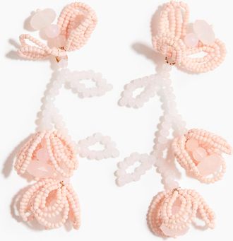 H&M Blumenohrringe mit Perlen - Pink