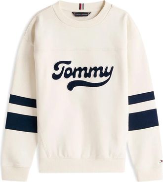 Tommy Hilfiger Kids Sweatshirts, male, White, 2 Y, Colourblock Varsity Sweatshirt