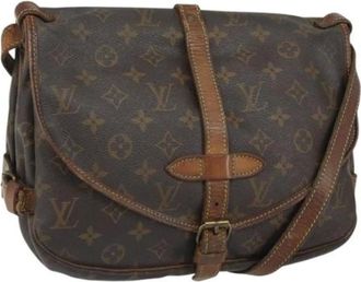 Louis Vuitton Pre-owned Cross Body Bags, female, Brown, Size: ONE SIZE Pre-owned Canvas Cross Body Bag