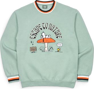 Parks Project Peanuts x Parks Project Escape to Nature Crew Sweatshirt Green XS
