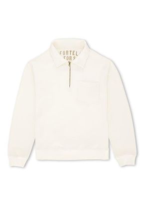 Fortela Cotton Zip-Up Sweatshirt in Ecru at Nordstrom, Size Xx-Large Eu